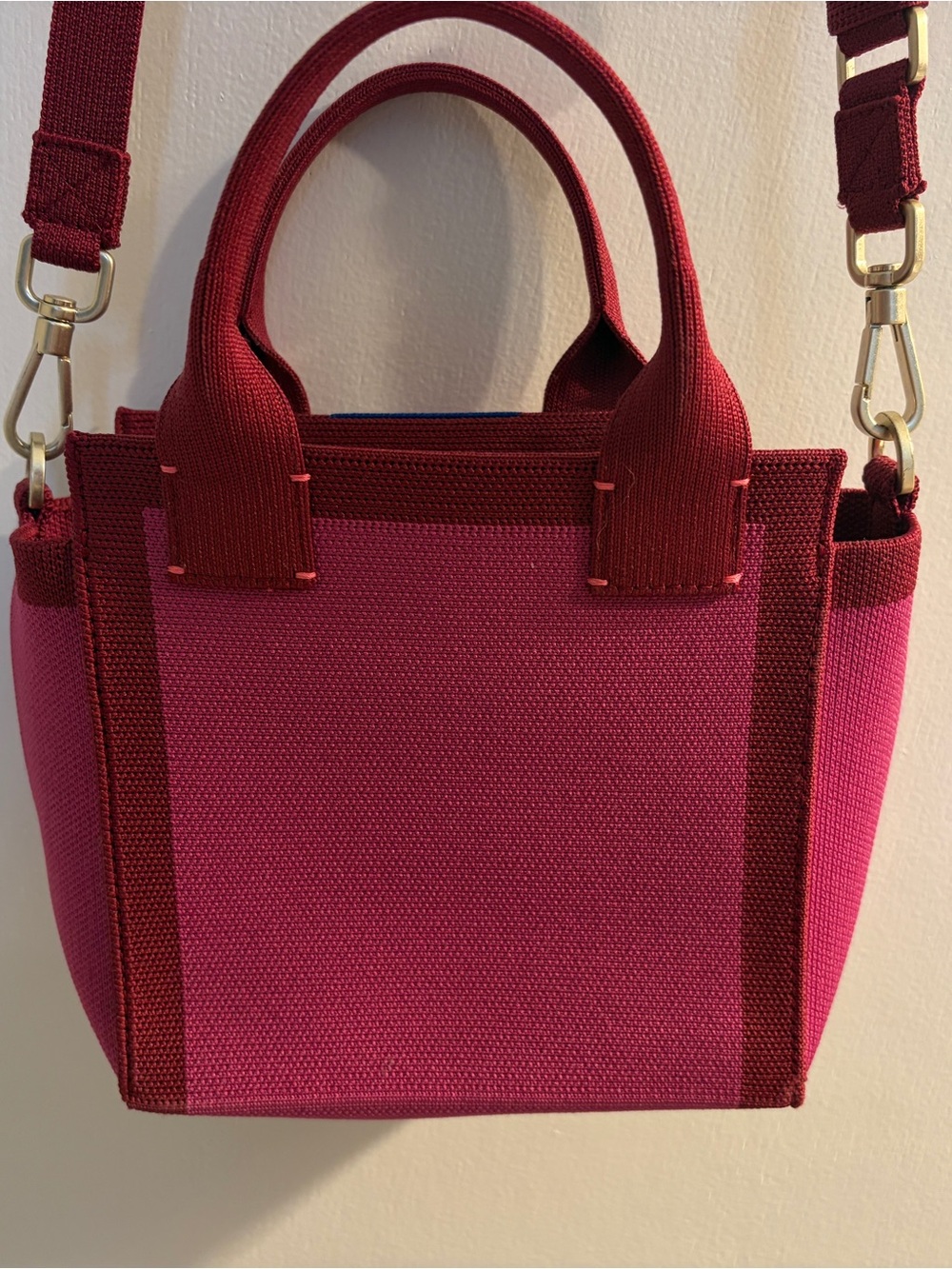 Rothy's The Mini Handbag in Beet Pink - Picture 2 of 4